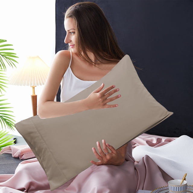 YIMWNYI 2Pcs Pillow Cases, Soft Brushed Microfiber Fabric, Shrinkage and Fade Resistant, 20x30 Inches Pillow Covers, Envelope Closure Design, Machine Washable, Durable & Comfortable Pillowcase Set