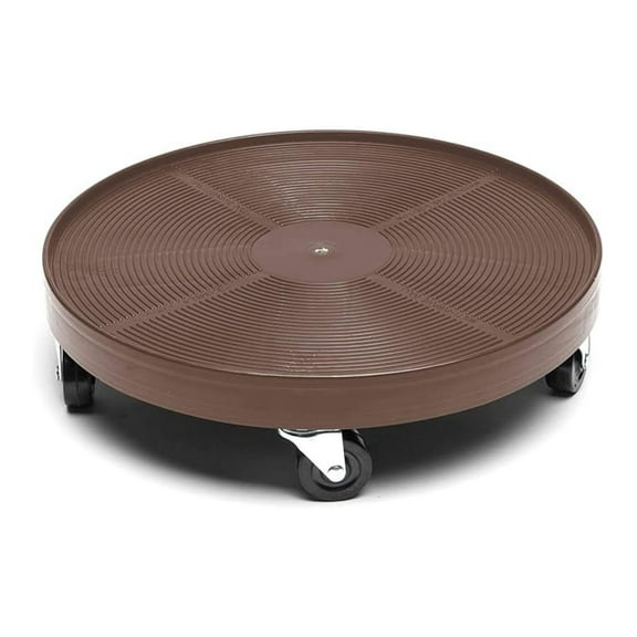 Plant Dolly 16 Inch, Enterprises DEV3000ENH Heavy Duty Plant Caster with Wheels, Espresso Finish, Indoor Outdoor Plant Pot Mover, 500 lbs Capacity