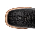 thumbnail image 5 of FERRINI Men's Caiman Croc Print Square Toe Boots, Color: Black, Size: 9.5-EE, 5 of 6