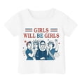 thumbnail image 5 of Back To School Shirt for Girls Short Sleeve Crewneck Cute Print Tops Casual Preppy School Uniform Tees,White,12-13 Years, 5 of 5