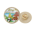 thumbnail image 1 of Broche Unbranded Tailandia Chiang Mai Panda Oro Metálico Circular, 1 of 3