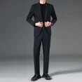 thumbnail image 5 of Traje completo para hombre, blazer formal, vestido informal de negocios, conjunto de 2 piezas, ceremonia clásica, caballero, corte entallado, ropa de lujo, 5 of 5