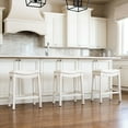 thumbnail image 6 of Maven Lane Adrien Backless Saddle Kitchen Stool, White Oak, Set of 2, 6 of 6