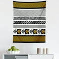 thumbnail image 1 of Greek Key Tapestry, Traditional Ornament from Greece Historical and Cultural Heritage Theme, Fabric Wall Hanging Decor for Bedroom Living Room Dorm, 5 Sizes, Marigold Black White, by Ambesonne, 1 of 1