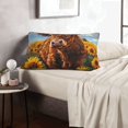 thumbnail image 6 of Rateoe Cloud Sky Sunflower Cow Pattern Pillow Covers with Invisible Zipper(Pillows are not Included) Standard Pillowcases-20"x30", 6 of 6