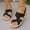 Beige, variant on Women's Mesh Panel Cross Strap Sandals, Open Toe Ankle Strap Shoes, Plus Size Breathable Comfort Footwear for Summer Beige 36