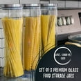 thumbnail image 5 of Bacimi Airtight BorosilicateGlass Storage Containers for Spaghetti, Pasta, Noodles, Flour, Cereal, Coffee & Snacks - Multi Purpose Food Storage Jar & Canisters for Kitchen & Pantry, 5 of 9