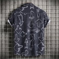 thumbnail image 5 of IWRICH Men's Hawaiian Shirts Short Sleeve Summer Floral Button down Shirt Relaxed Fit Retro Casual Beach Tops 11-Navy L, 5 of 9