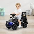 thumbnail image 4 of OLAKIDS Ride On Push Police Car, Toddler Foot-to-Floor Sliding Toy with Siren, Steering Wheel, Megaphone, Horn, Headlights, Under Seat Storage, Kids Racer Walking Gift for Boys Girls 3+ (Black), 4 of 6