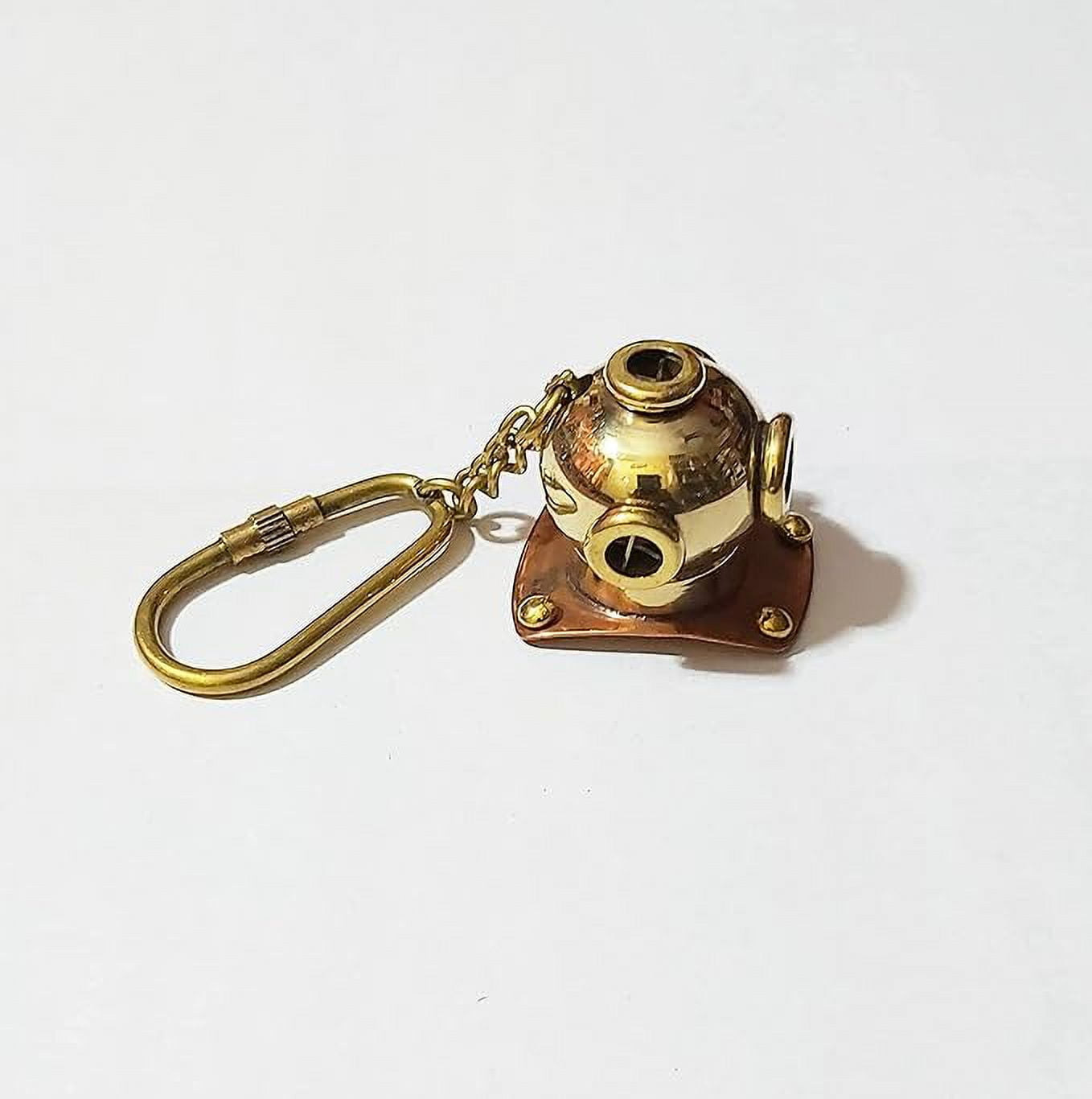 PARIJAT HANDICRAFT Brass Robot Key Chain Collectible Marine Nautical Key Rings, KeyChains Home Car Door Keys Holder Children Funny Present.