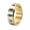 Gold, variant on Men's and Women's Stainless Steel Chinese Style Tibetan Lucky Amulet 6 Word Mantra Rotatable Finger Ring Silver Size 9