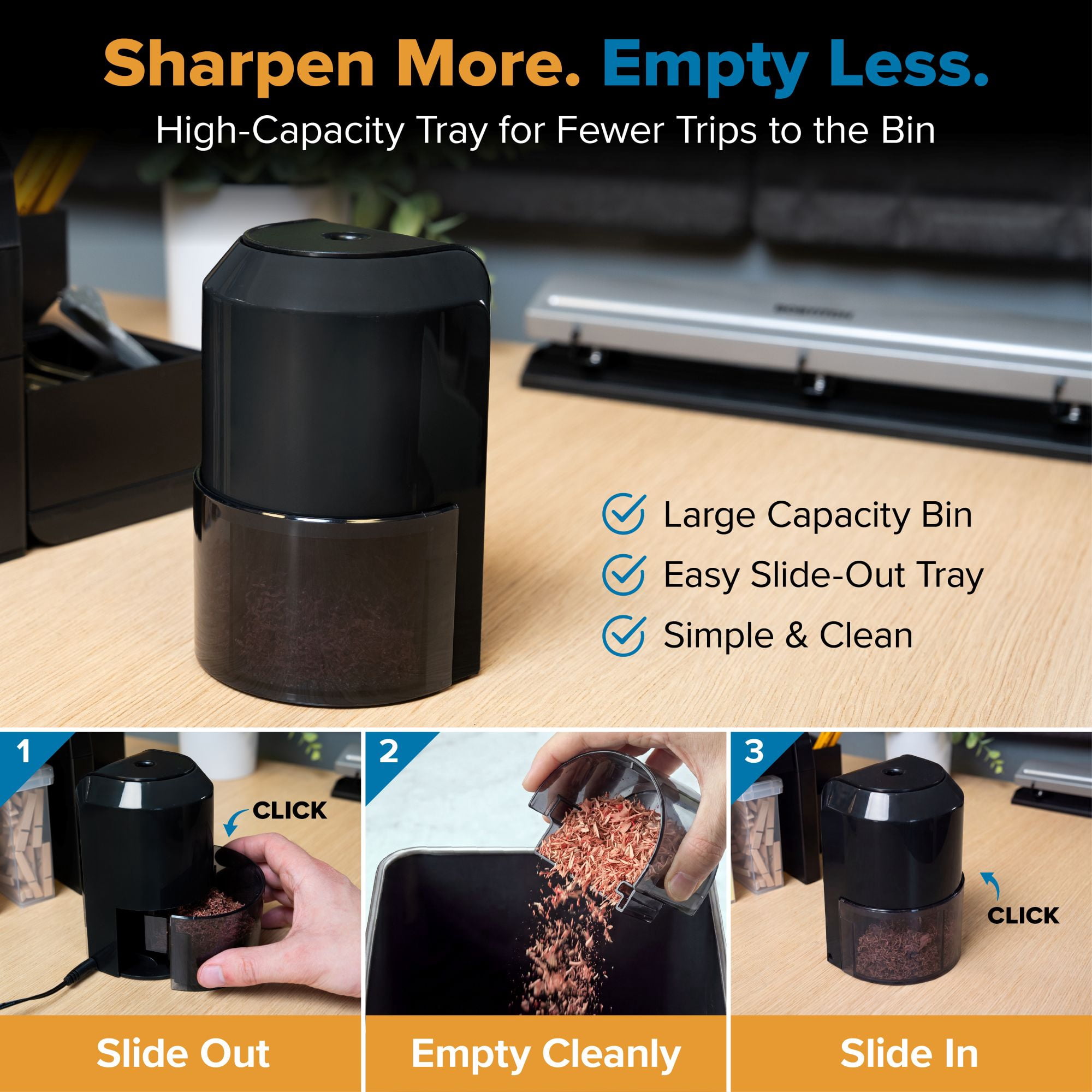 Bostitch AdaptiveSharp Electric Pencil Sharpener for Standard/Jumbo Pencils