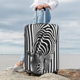 thumbnail image 5 of Salouo Optical Zebra Illusion Pattern Travel Dust-proof Suitcase Cover, Softside Suitcase Protector Luggage Cover Protector for 18-32inch ,Not Included Suitcase, 5 of 8