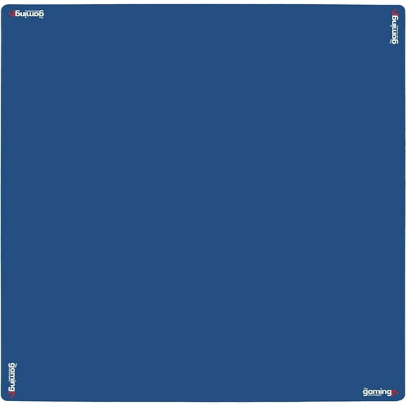 GMC Deluxe Heavyweight Game Mat - Anti Slip Noise Reduction Rubber Playmat - Mahjong, Dominoes & Poker Card Gaming Mat - Water ResistantGaming Tabletop Cover (33 X 33 Inches) - Blue