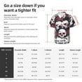 thumbnail image 5 of Pofeuu Gothic Skulls And Roses Print Hawaiian Shirt for Men Sleeves Casual Button Down Summer Beach Dress Shirts T-Shirts,XX-Large, 5 of 7