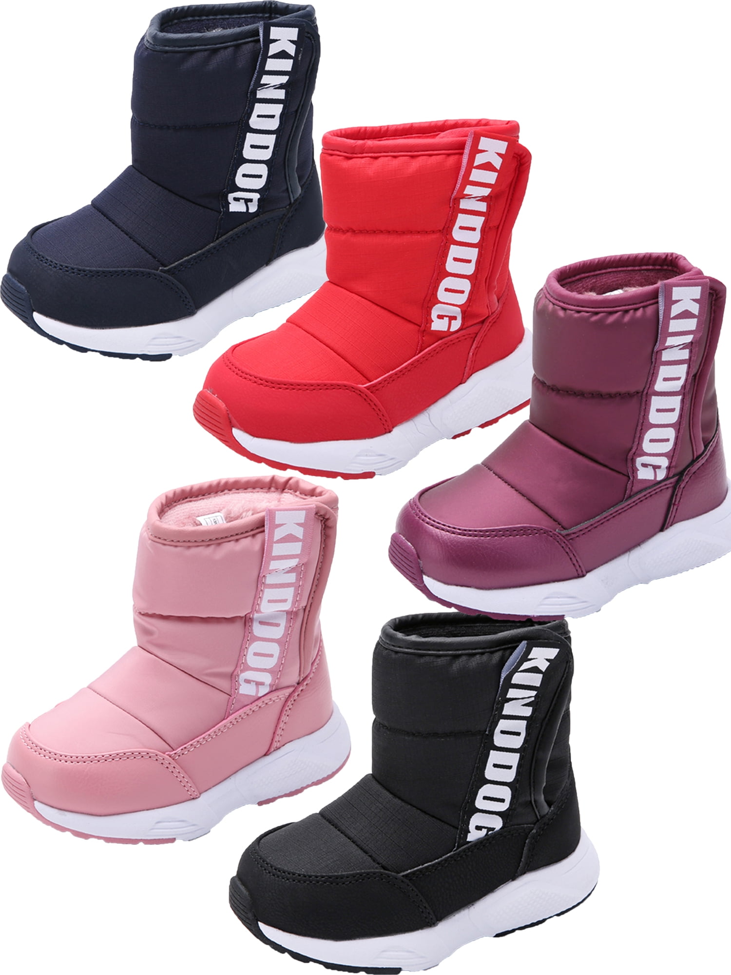 Own Shoe - Toddler Snow Boots for Boys Girls Kids Ankle Wrap Faux Fur