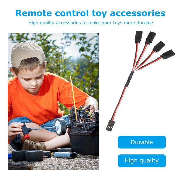 Cable Conductor De Extensión Rc Servo Cable de extensión servo de 150 mm 30 núcleos para avión RC (150 mm hembra a 4 macho) Likrtyny libre de BPA