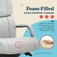 thumbnail image 4 of La-Z-Boy Symphony Executive Office Chair Bonded Leather Gray and Graphite, 4 of 8