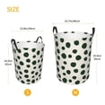 thumbnail image 3 of Balery Abstract Green Polka Dot Cesta de ropa redonda con asas, impermeable, independiente, para ropa, juguetes, dormitorio y familia-Medium, 3 of 6