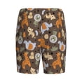 thumbnail image 7 of Daiia Cute Lion Tiger Mens Woven Stretch Pajama Short,Short Pajama Pants-Medium, 7 of 7