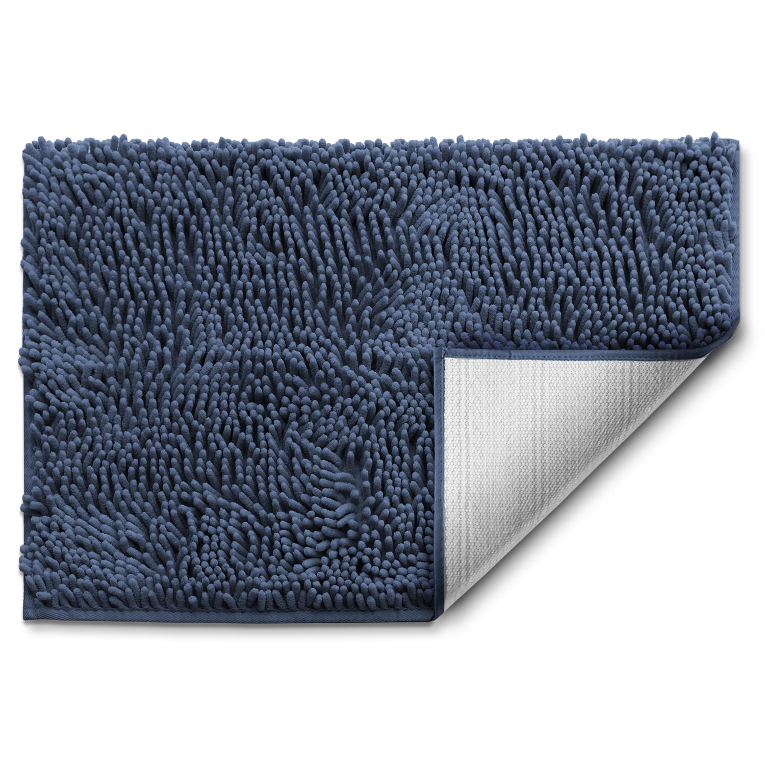 Nestl Bathroom Rugs, Machine Washable Bath Mats For bathroom Floor Rugs, Nonslip Backing Rubber Bath Rug, Navy