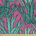 thumbnail image 2 of Ambesonne Botanical Fabric by the Yard Upholstery, Agave Plants, 1 Yard, Pink Teal and Seafoam, 2 of 5