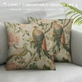 thumbnail image 3 of COMIO  Chinoiserie Flowers Birds Light Green Throw Pillow Cover, Cushion Case Outdoor Decoration for Sofa Couch Farmhouse, 3 of 5