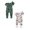 Z16-Green/White, variant on Weebloom Baby Boy Girl Romper Footless Bamboo Ribbed Zipper Long Sleeve Jumpsuit Sleepwear Loungewear Pjs Sleepers Pajamas Onesie Grey 0-3 Months