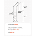 thumbnail image 6 of Vevor DXYCTTBGGBXGDF75YV0 48-54 in. 265 lbs 3-Step Stainless Steel 2 Handrails Pool Ladder - Silver & White, 6 of 10