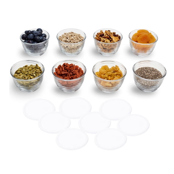 Bol para preparación de vidrio Libbey Small, 6.25 oz, 8 unidades con tapas, x1