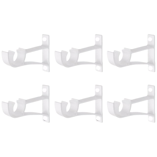 Matsuzay Estilo moderno del soporte de barra de ventana resistente de aluminio para la decoración del hogar 2. - Está hecho de aleación de Sombras de ventana blanco 6 piezas