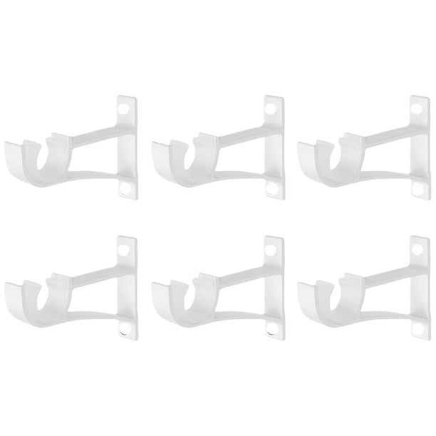 Matsuzay Estilo moderno del soporte de barra de ventana resistente de aluminio para la decoración del hogar 2. - Está hecho de aleación de Sombras de ventana blanco 6 piezas