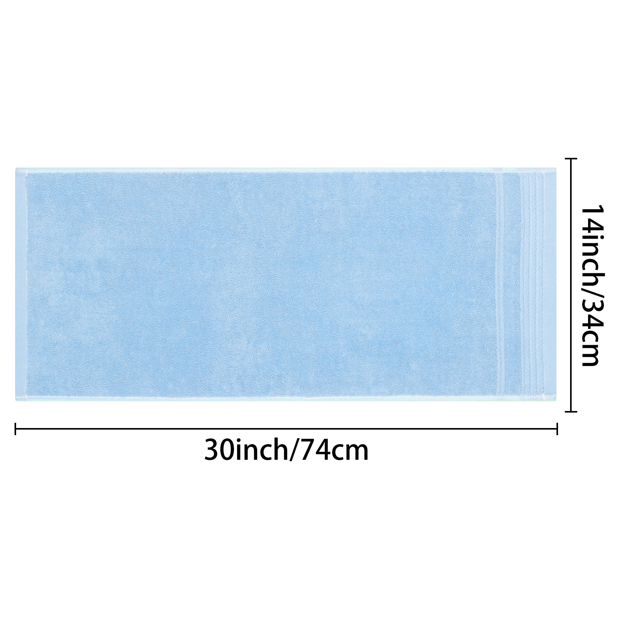 Unique Bargains 4 Pcs Striped Quick Drying Non-Linting Hand Towel Blue/Pink
