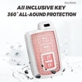 thumbnail image 4 of Key Fob Cover Compatible with Toyota Avalon Camry Corolla Highlander RAV4 2018-2024 4 Button Keychain Case Holder Protector,bullet keychian-White, 4 of 9