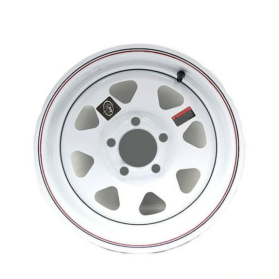 14" White Spoke Trailer Wheel 5-4.5" Bolt Circle