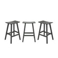 thumbnail image 6 of WestinTrends Malibu HDPE Outdoor Patio 29" Bar Stool Saddle Seat (Set of 3), Gray, 6 of 11