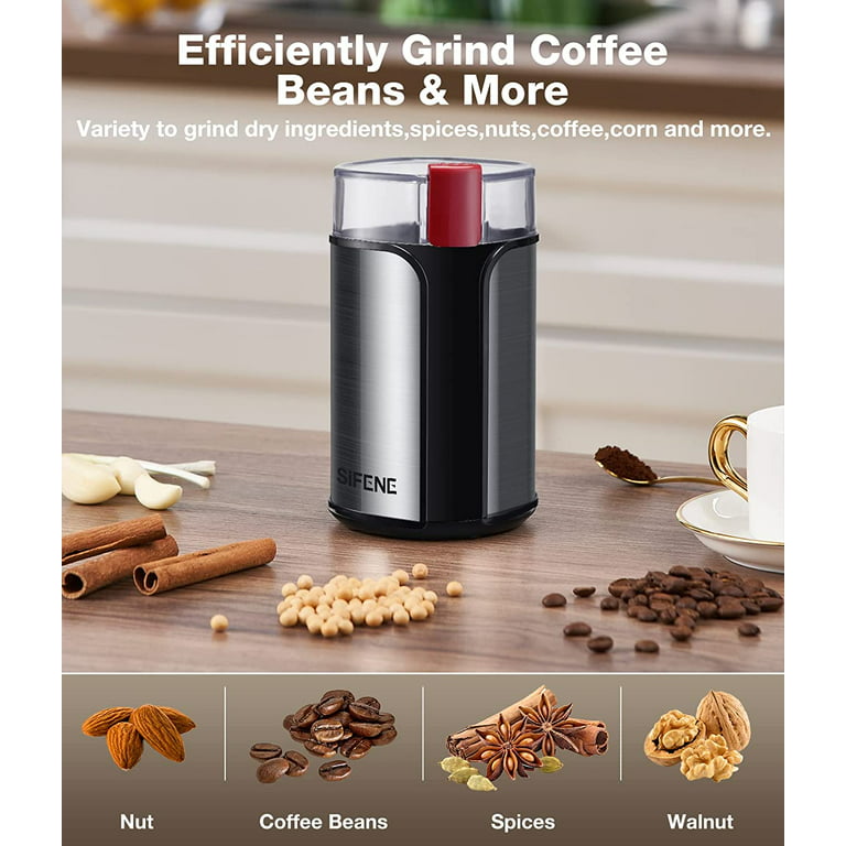 Alpina SF-2813 Electric Coffee/Spice/Nut Grinder for 220/240 Volt Countries  (Not for USA), White 