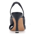 thumbnail image 2 of KENNETH COLE NEW YORK Womens Black Metallic Accents Knotted Stretch Cushioned Blanche Open Toe Flare Slip On Slingback Sandal 7 M, 2 of 4