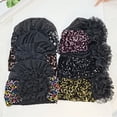 thumbnail image 4 of Women Muslim Shiny Beanie Hat Lace Hair Cover Cap Head Wraps Headscarf Turban Hats BLACK, 4 of 8
