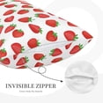 thumbnail image 3 of Pofeuu Strawberries Print Polyester Microfiber Plush Pillowcases, Super Soft and Cozy Pillow Case Covers with Envelop Closure（Pillow core not included）-16"x24", 3 of 6