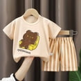thumbnail image 4 of HCNTES kid Shorts Baby Girl Toddler Summer Outfit Set Short Sleeve T-shirt Elastic Waist Shorts 2 Piece Short Set Summer Pjs For 12-24 Months 2t 3t 4t 5t 6t 7t Summer Pjs Kids, 12-18 Months, 4 of 4