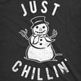 thumbnail image 2 of Mens Just Chillin Snowman T shirt Hilarious Saying Funny Christmas Novelty Guys Graphic Tees, 2 of 7