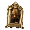 thumbnail image 3 of Marco de fotos europeo, elegante marco de resina de 6,35 x 9,5 cm, dorado, para decoración del hogar y dormitorio., 3 of 9