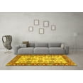 thumbnail image 3 of Ahgly Company Machine Washable Indoor Rectangle Oriental Yellow Modern Area Rugs, 7' x 9', 3 of 4