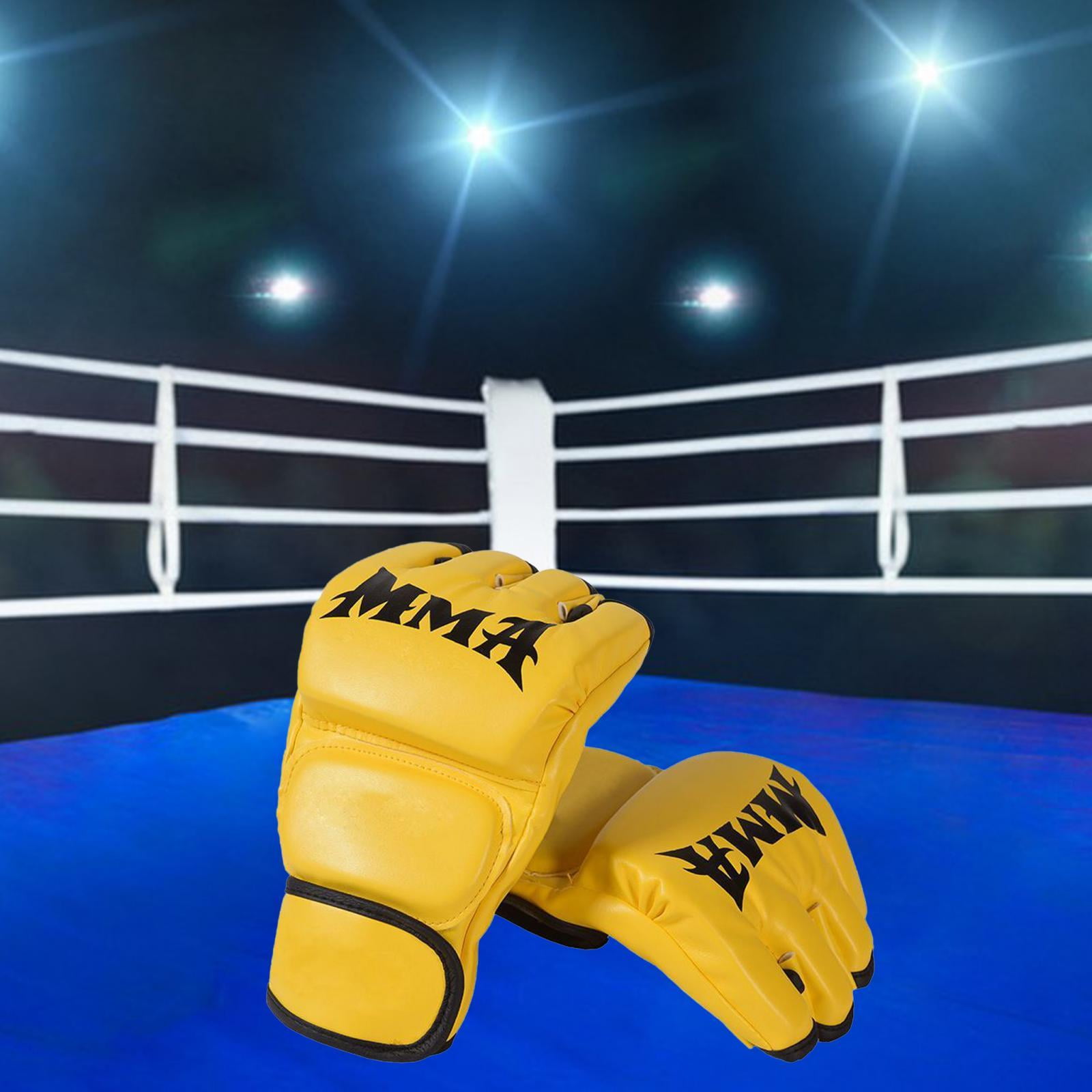 Mitaines De Boxe Enfant PU – Pour Kickboxing, Entraînement – Taille Junior 3-8 Ans – Bleu Ou Rouge