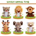 thumbnail image 2 of 12 mini juguetes de peluche de animales de 4,8 pulgadas, animales del bosque de peluche, lindo elefante, león, jirafa, tigre, regalo de peluche, 2 of 8