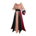 thumbnail image 4 of Amzcrzy Robes pour Femmes Tendance à Manches Courtes Col Rond Robes Gothiques pour Femmes Tunique à Blocs de Couleur Robe Maxi 2TG, 4 of 5