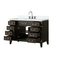 thumbnail image 3 of Laurel 48 in W x 22 in D Brown Oak Single Bath Vanity, Carrara Marble Top, and Faucet Set, 3 of 5