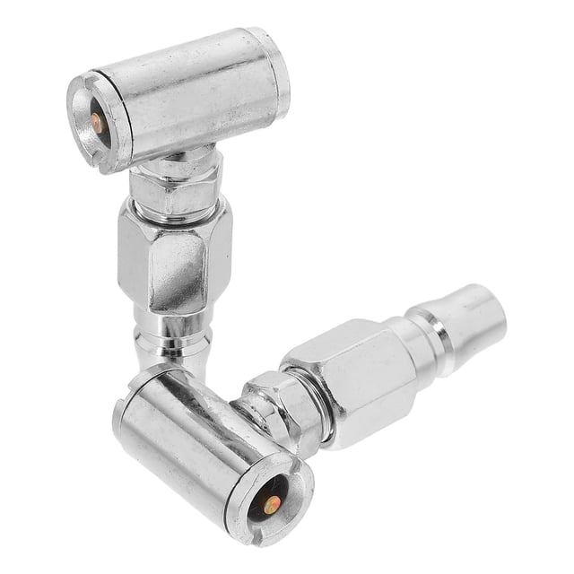 EXHUMKY Boquilla Metálica Para Inflar Neumáticos Con Cierre Hermético Y Uso Diario En Color Plata