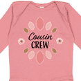 thumbnail image 4 of Inktastic Cousin Crew with Pink Flowers Girls Long Sleeve Baby Bodysuit, 4 of 5